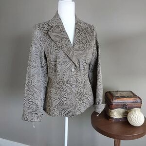 Spiegel blazer- brown paisley- Size 8